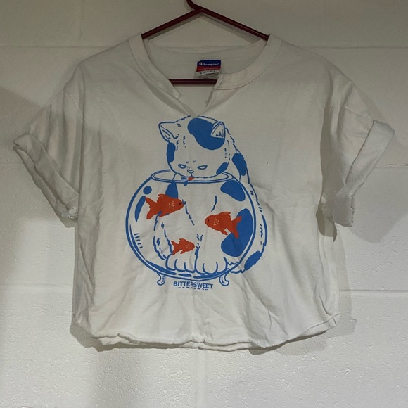 Bittersweet champion cropped cat graphic tee small - Picture 1 of 4
